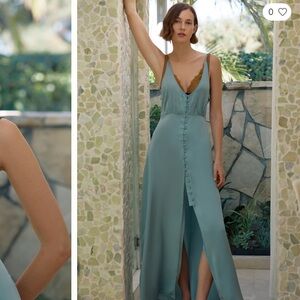 Silk slip maxi dress